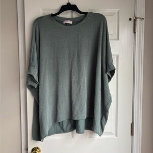 Women's Ribbed Knit Top - Green